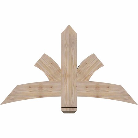 Ekena Millwork Davenport Smooth Timber Gable Bracket, Douglas Fir, 48"W x 28"H x 3 1/2"D x 5 1/2"F, 14/12 Pitch GBW048X28X0406DAV00SDF